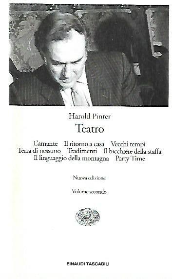 Teatro volume secondo - Harold Pinter - copertina