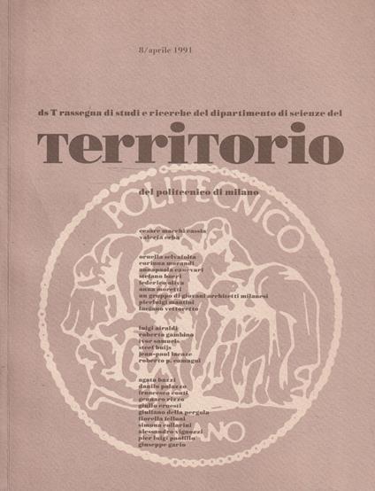 ds T 8/aprile 1991 rassegna di studi e ricerche del dipartimento di scienze del territorio - copertina