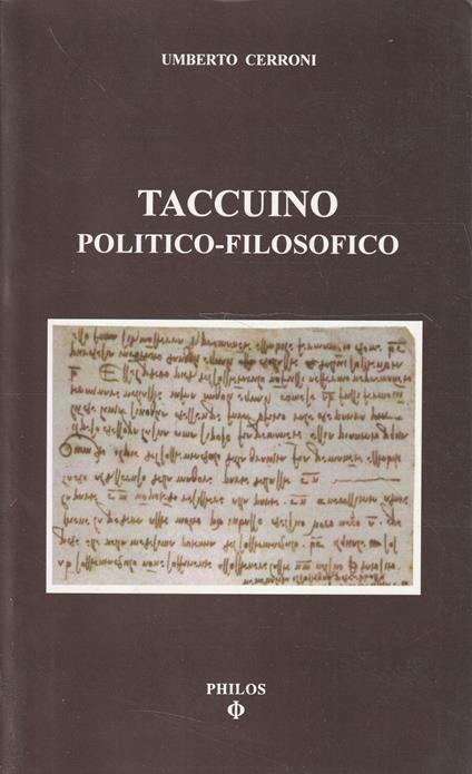 Taccuino politico-filosofico - Umberto Cerroni - copertina
