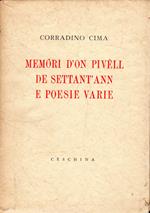Memori d'on pivell de settant'ann e poesie varie
