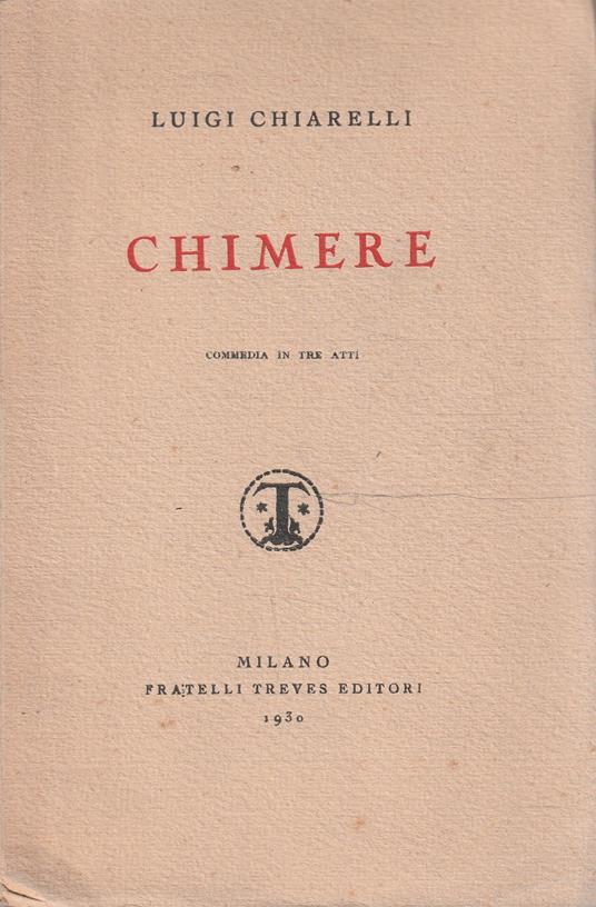 Chimere - Luigi Chiarelli - copertina