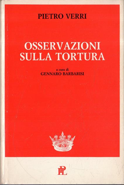 Osservazioni sulla tortura - copertina