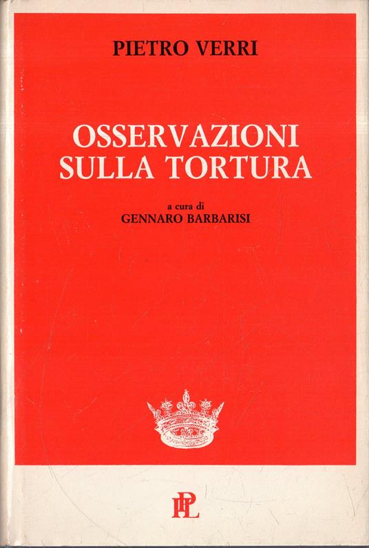 Osservazioni sulla tortura - copertina
