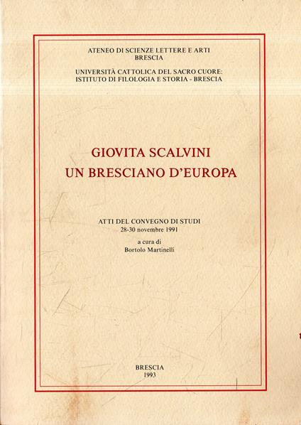 Giovita Scalvini un bresciano d'Europa - copertina