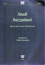 Studi buzzatiani. Rivista del Centro Studi Buzzati. A. I - 1996
