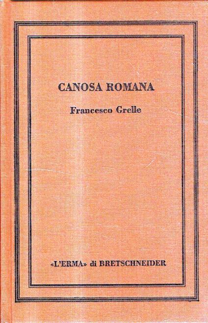 Canosa romana - Francesco Grelle - copertina