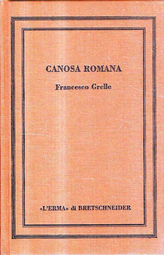 Canosa romana - Francesco Grelle - copertina