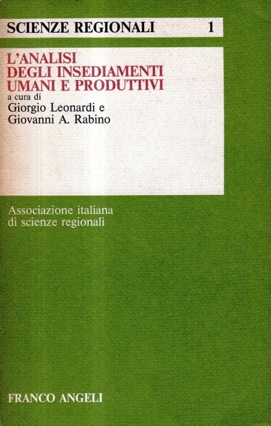L' analisi degli insediamenti umani e produttivi - copertina