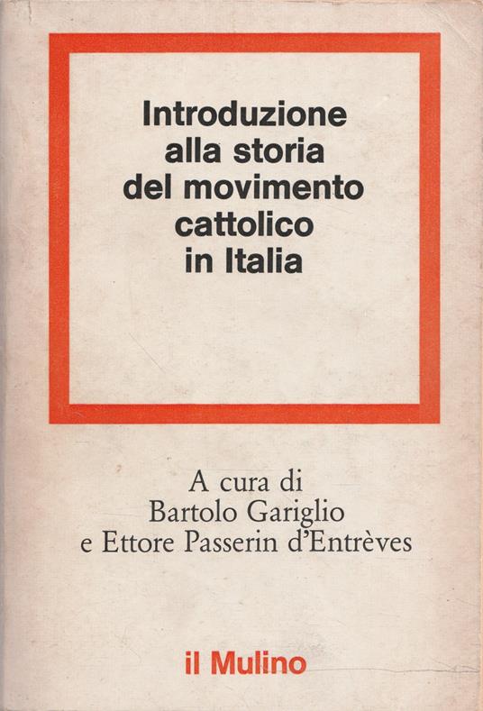Introduzione alla storia del movimento cattolico in Italia - copertina