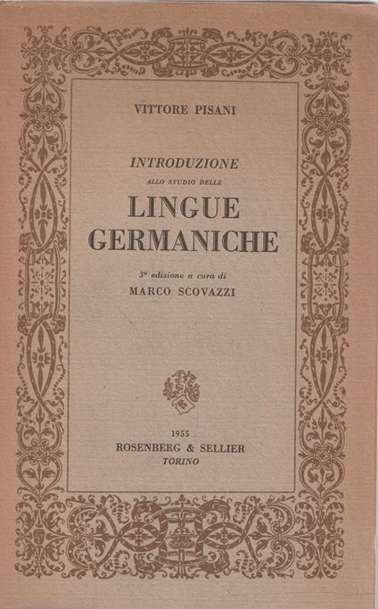 Introduzione allo studio delle lingue germaniche - Vittore Pisani - copertina