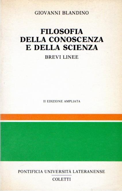 Filosofia della conoscenza e della scienza. Brevi Linee - copertina