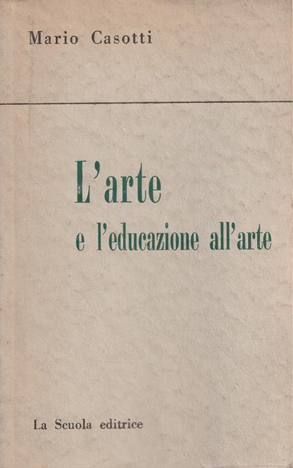L' arte e l'educazione all'arte - copertina