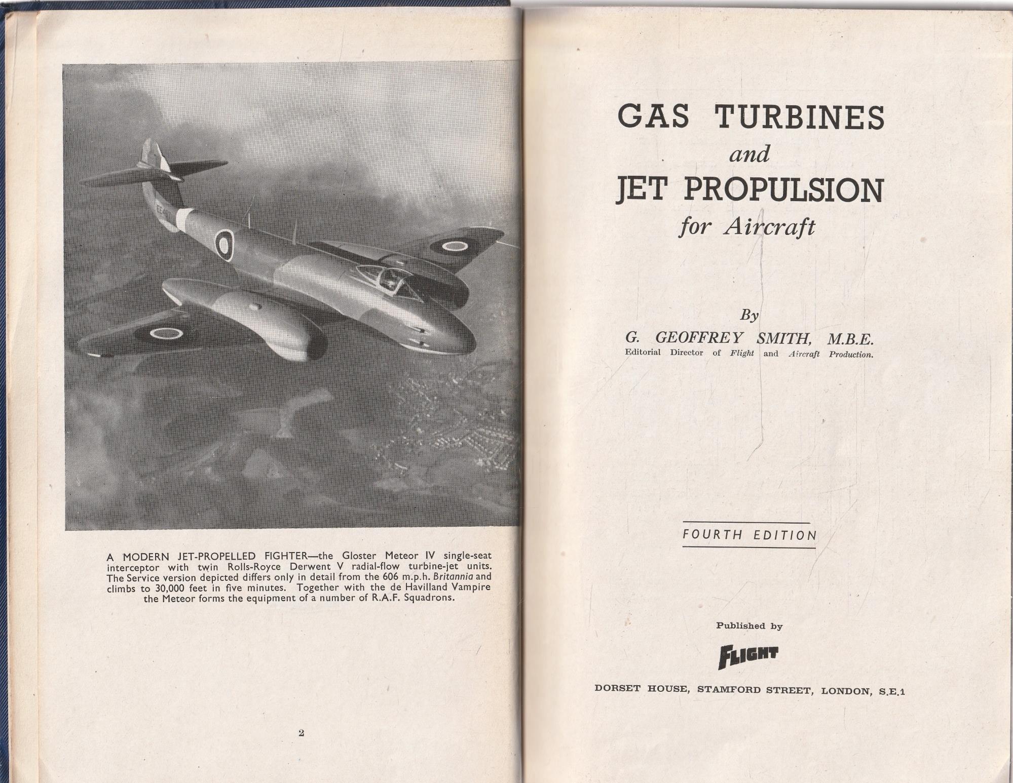 Gas turbines and jet propulsion for Aircfraft