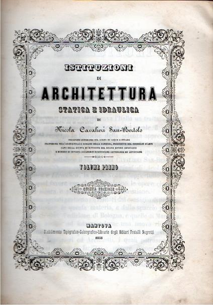 Istituzioni di Architettura statica e idraulica - copertina
