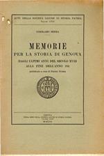 Memorie per la storia di Genova dagli ultimi anni del secolo XVIII alla fine dell'anno 1814