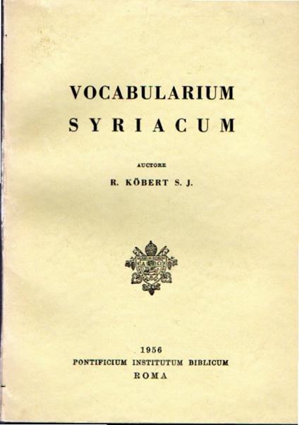 Vocabularium Syriacum - copertina