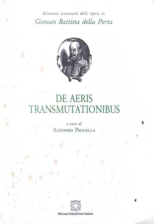 De aeris transmutationibus - G. Battista Della Porta - copertina