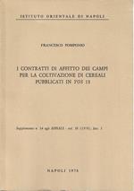 I contratti di affitto dei campi per la coltivazione di cereali pubblicati in Yos 13