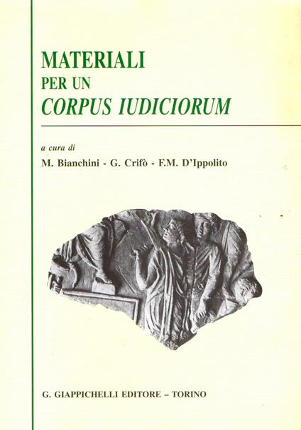 Materiali per un corpus iudiciorum - copertina