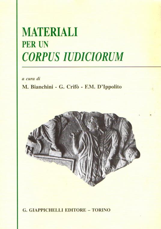 Materiali per un corpus iudiciorum - copertina