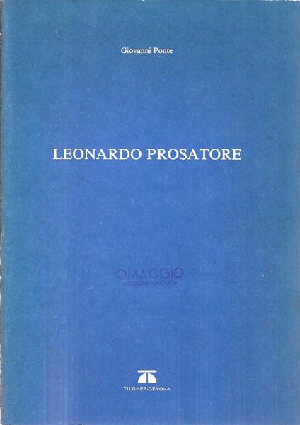 Leonardo prosatore - Giovanni Ponte - copertina