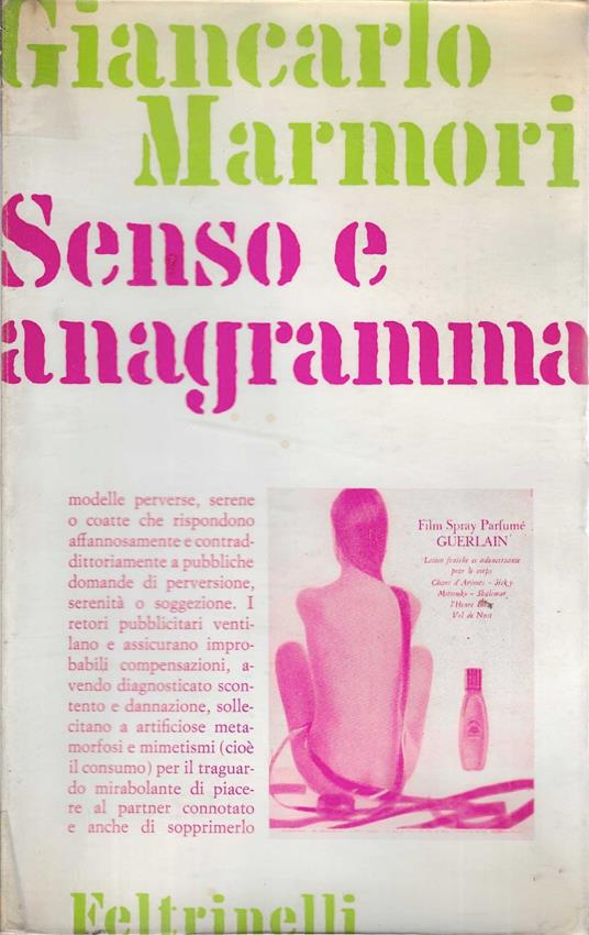Senso e anagramma - Giancarlo Marmori - copertina