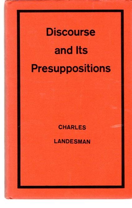 Discourse and Its Presuppositions - copertina