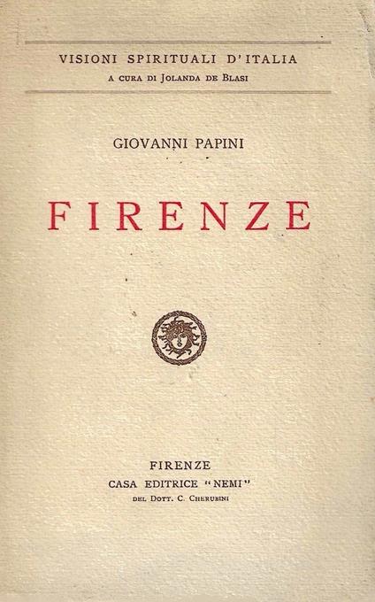 Firenze - Giovanni Papini - copertina