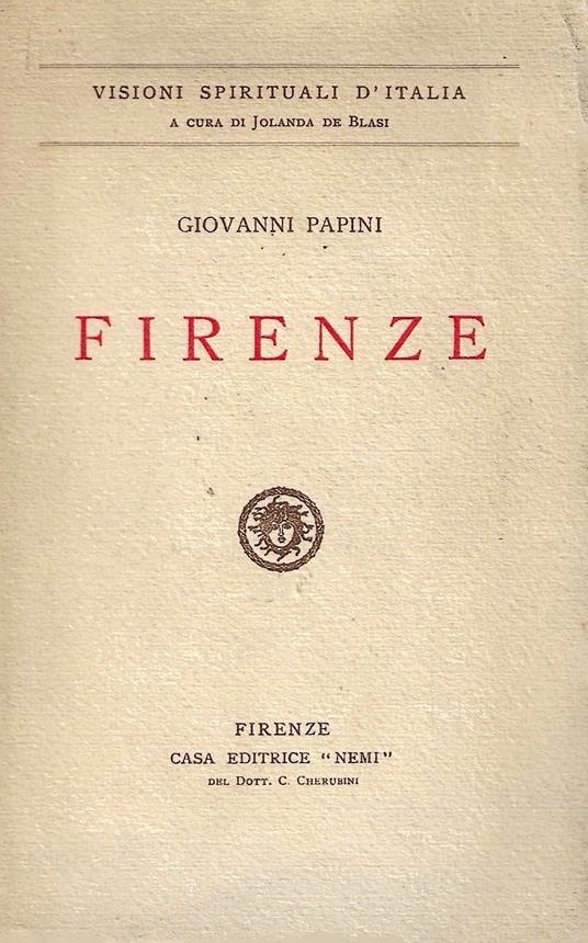Firenze - Giovanni Papini - copertina