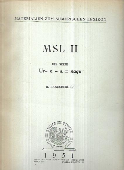 MSL II Die Serie Ur - copertina