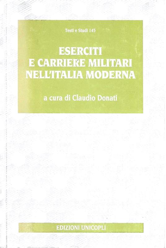 Eserciti e carriere militari nell'Italia moderna - copertina