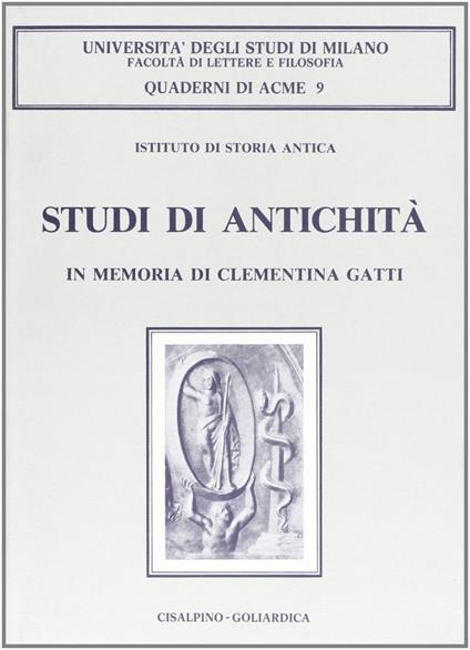 Studi di antichità in memoria di Clementina Gatti - copertina