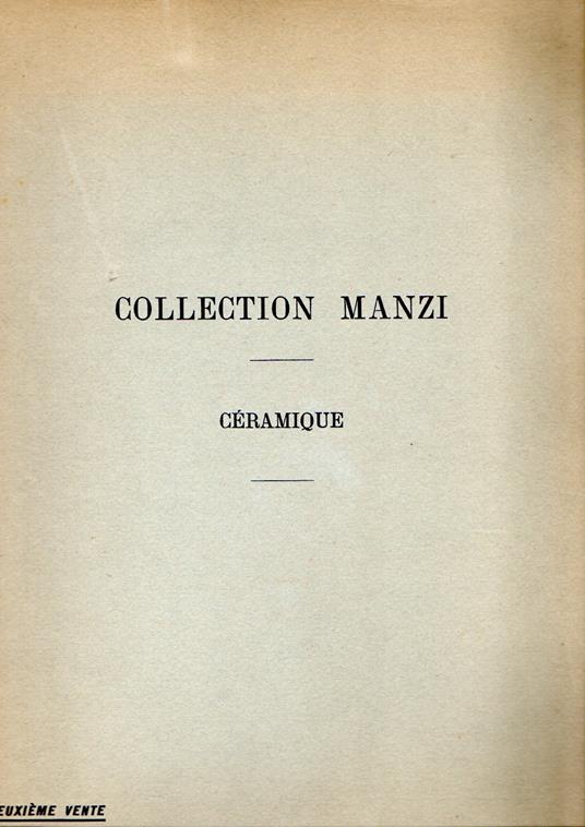 Collection Manzi : Ceramique - copertina