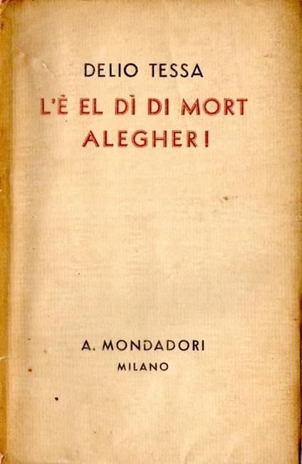 L' è el dì di mort Alegher ! - Delio Tessa - copertina