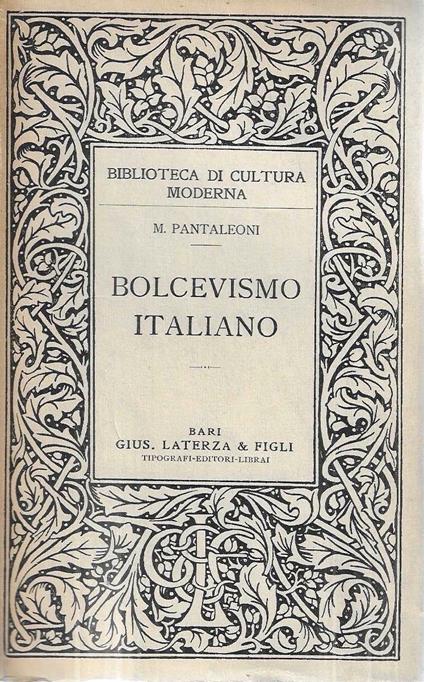 Bolscevismo italiano - copertina