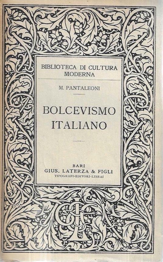 Bolscevismo italiano - copertina