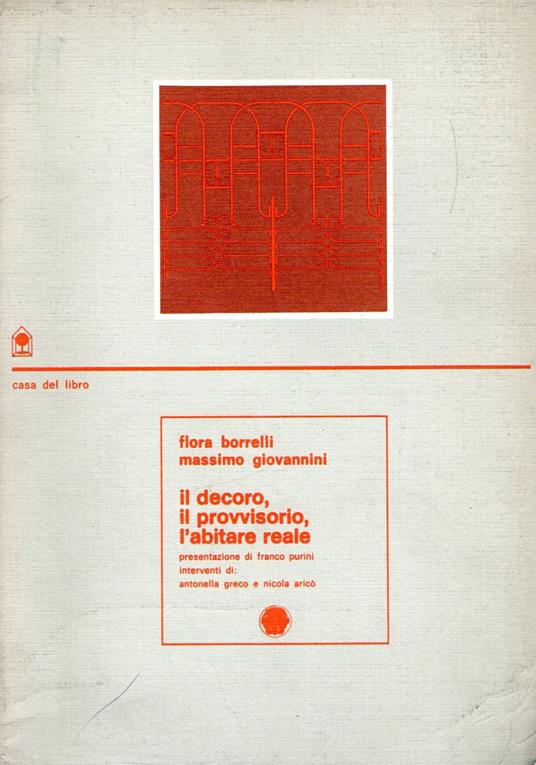 Il decoro, il provvisorio, l'abitare reale - copertina