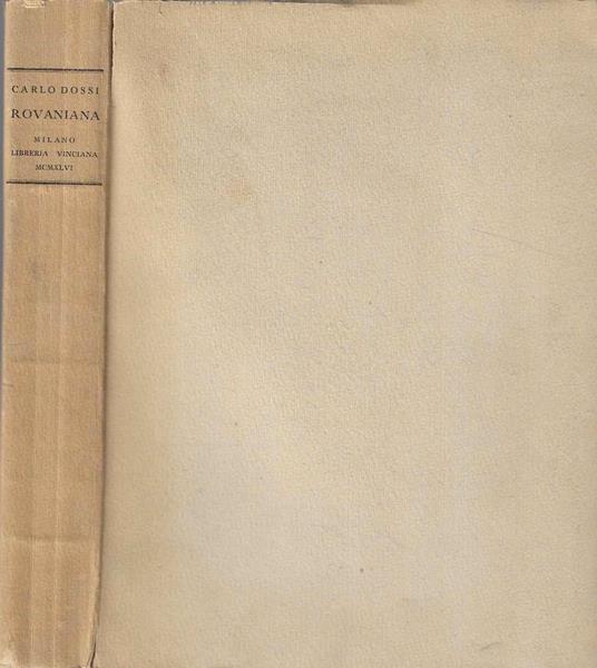 Rovaniana. Vol. II - Carlo Dossi - copertina