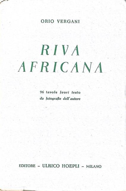 Riva africana - Orio Vergani - copertina