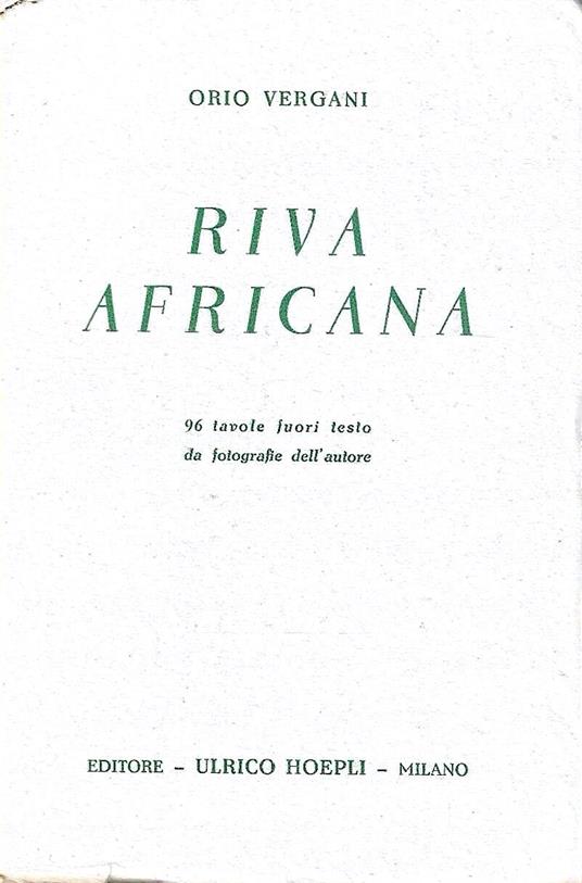 Riva africana - Orio Vergani - copertina