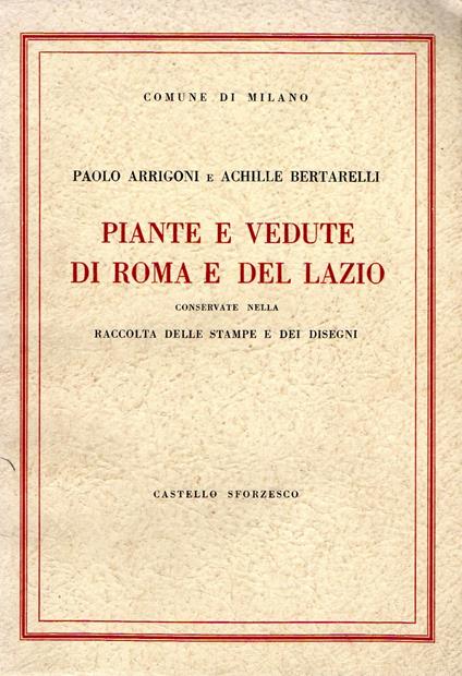 Piante e vedute di Roma e del Lazio - copertina