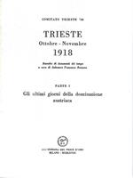 Trieste Ottobre - Novembre 1918. Parte I: Gli ultimi giorni della dominazione austriaca. Parte II: L'amministrazione provvisoria del Comitato di Salute Pubblica 31 ottobre-3 novembre 1918. Parte III: Gli inizi del Governo Militare Italiano dal 3 al 3