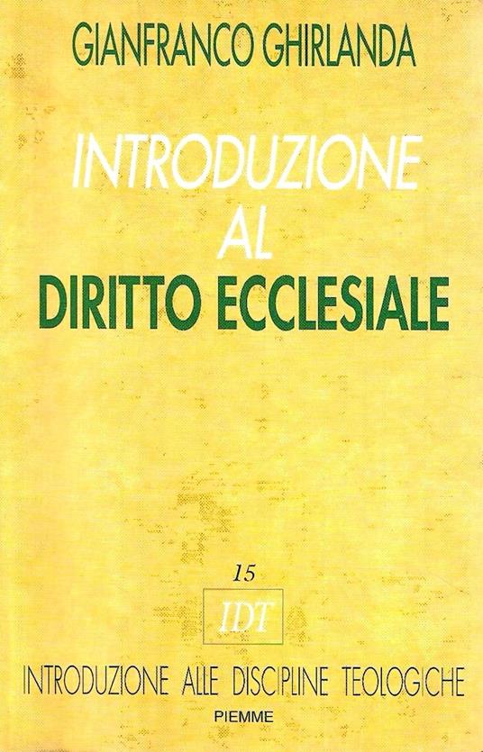 Introduzione al diritto ecclesiale - Gianfranco Ghirlanda - copertina