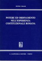 Potere ed ordinamento nell'esperienza costituzionale romana