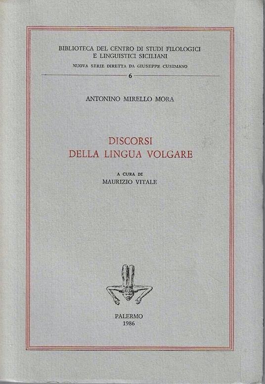 Discorsi della lingua volgare - copertina