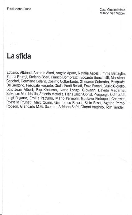 La sfida. Atti del Convegno - Milano , 10/11 ottobre 2002 - copertina