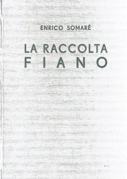 La raccolta Fiano - Galleria Pesaro, Milano - copertina