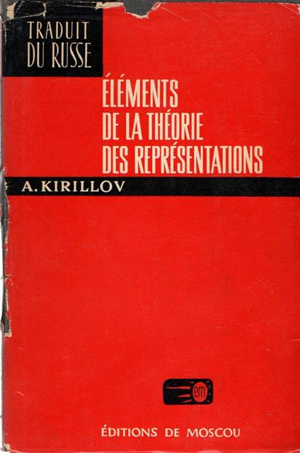 Elements de la Theorie des Representations - copertina