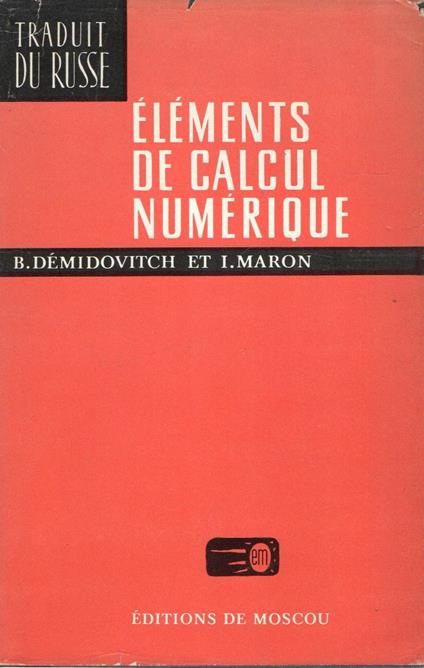 Elements de calcul numerique - copertina