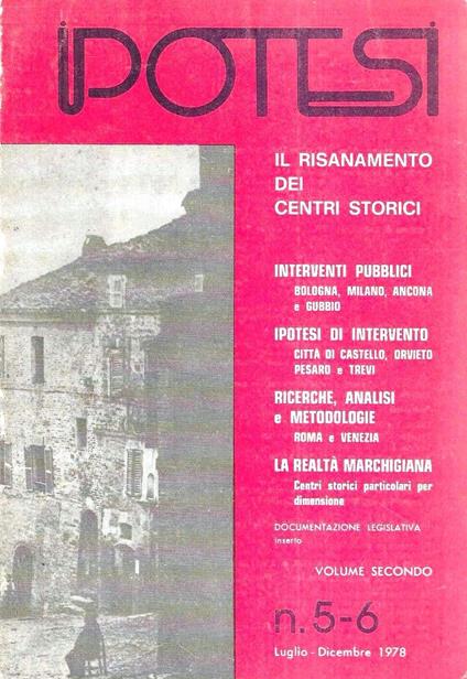 Il risanamento dei centri storici (rivista "Ipotesi" n.5-6, 1978) - copertina